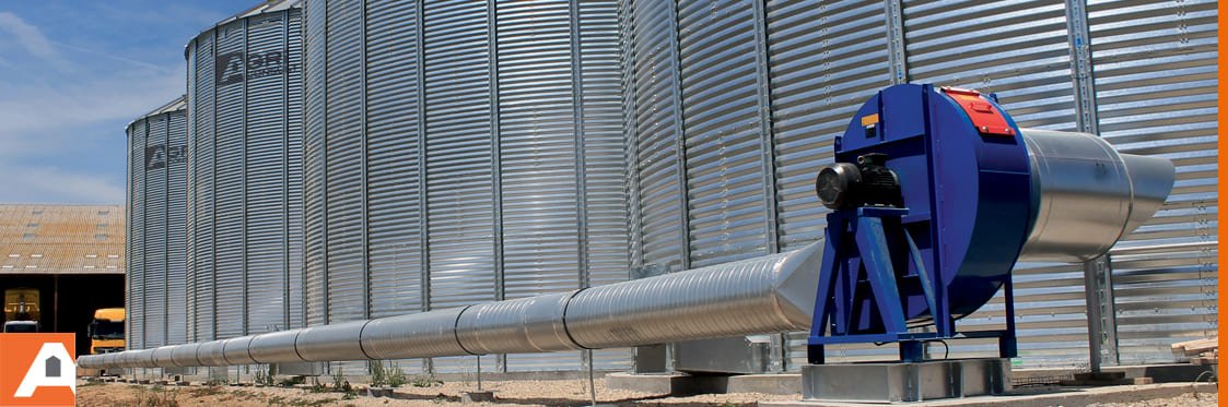 réseau de ventilation pour silos à grains