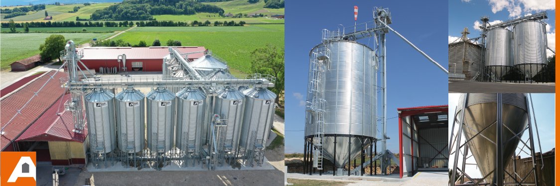 les silos à fond conique stockage-silo-a-fond-conique-sur-charpente-cereale-grain