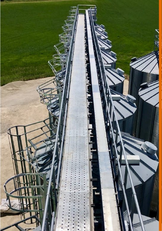 toit magnelis passerelle silo de stockage en extérieur