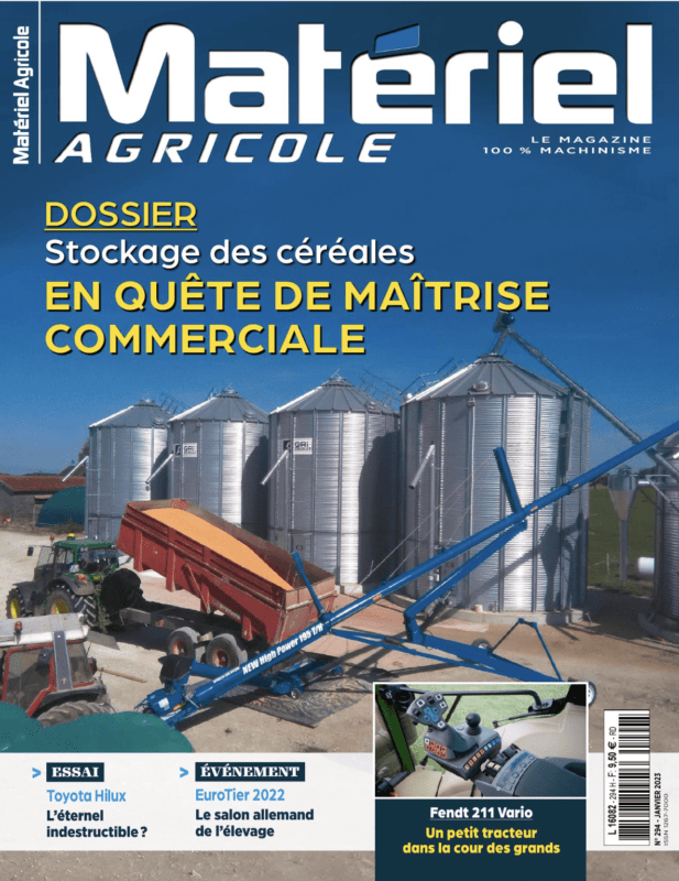 COUVERTURE MAGAZINE STOCK DES CEREALES - MATERIEL AGRICOLE JANVIER 2023 AGRICONSULT
